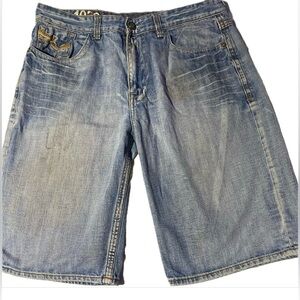 Ecko Unltd Denim Shorts Mens 34 Blue Vintage